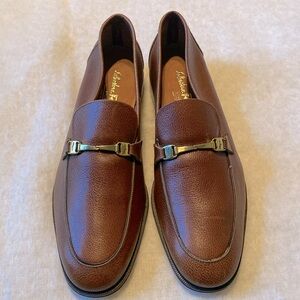 Salvatore Ferragamo Brown Leather Loafers